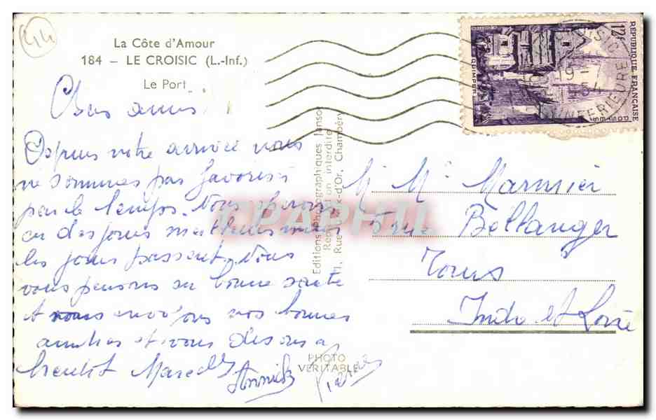 Le Croisic CPA Le port — Rückseite