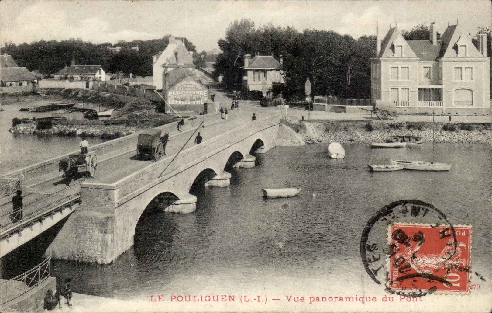 Le Pouliguen CPA Vue panoramique du pont