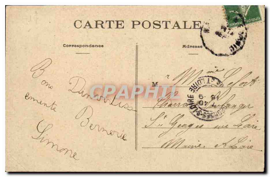 La Bernerie CPA Rochers de la patorie un jour de tempete — Rückseite