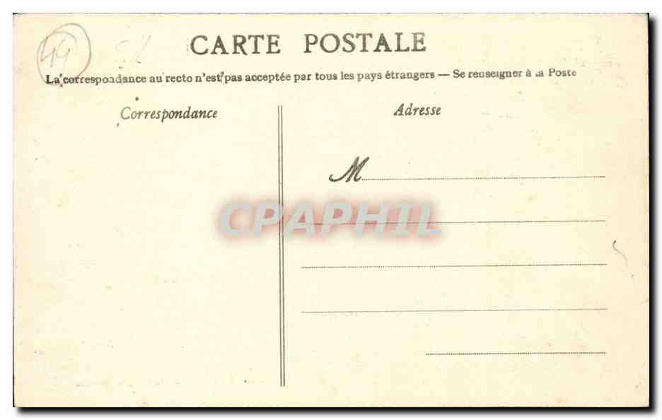 La Bernerie CPA La rue de la gare — Rückseite