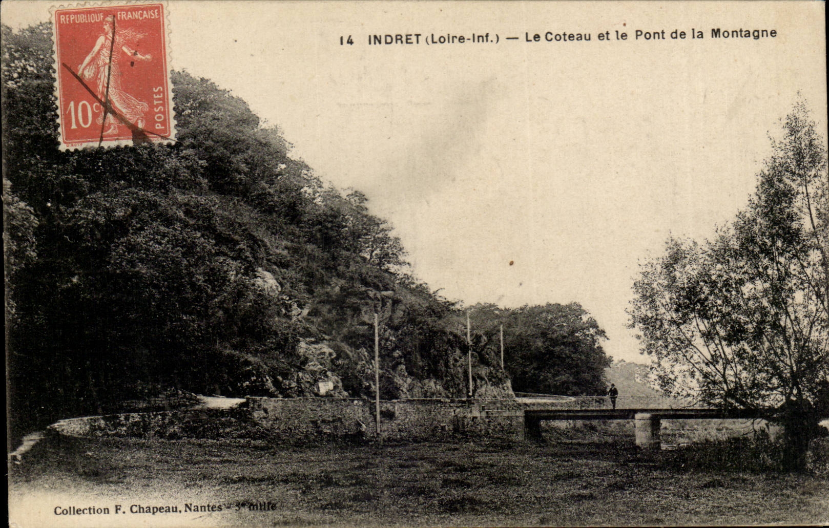Indret CPA Le coteau et le pont de la montagne
