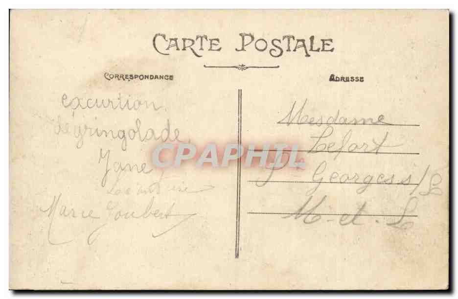 Indret CPA Le coteau et le pont de la montagne — Rückseite