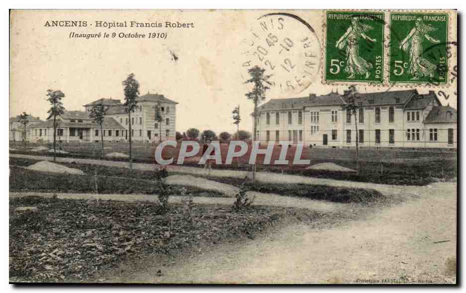 Ancenis CPA Hopital Francis Robert (inaugure le 9 octobre 1910)