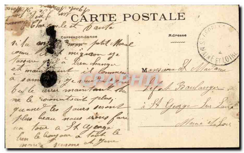 Ancenis CPA Hopital Francis Robert (inaugure le 9 octobre 1910) — Rückseite