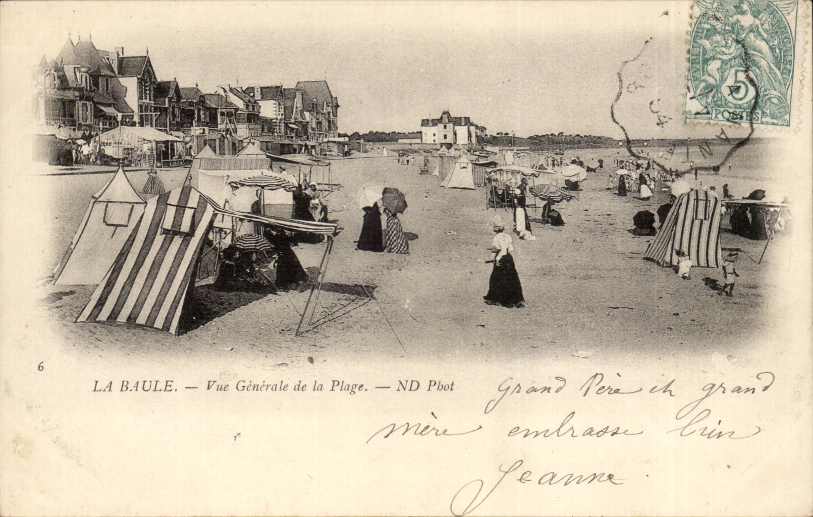 La Baule CPA Vue generale de la plage