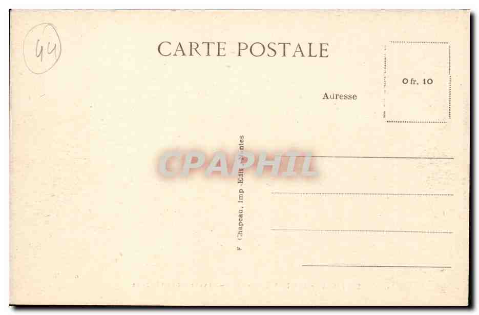 La Baule CPA Avenue des platanes — Verso