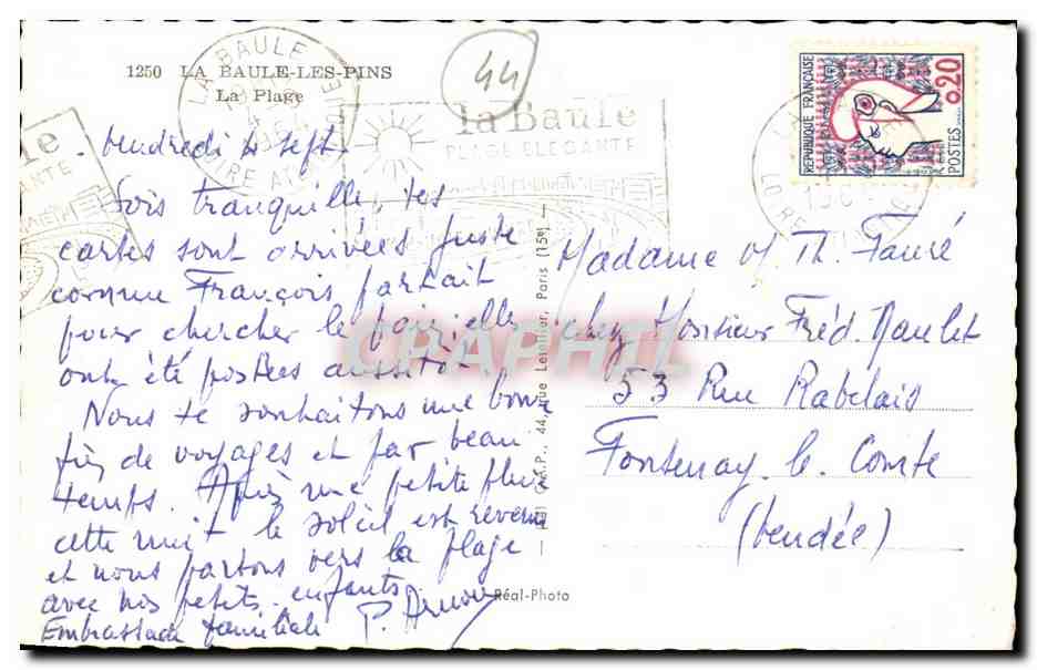 La Baule CPM La plage — Verso