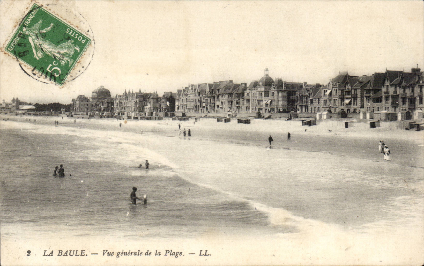 La Baule CPA Vue generale de la plage