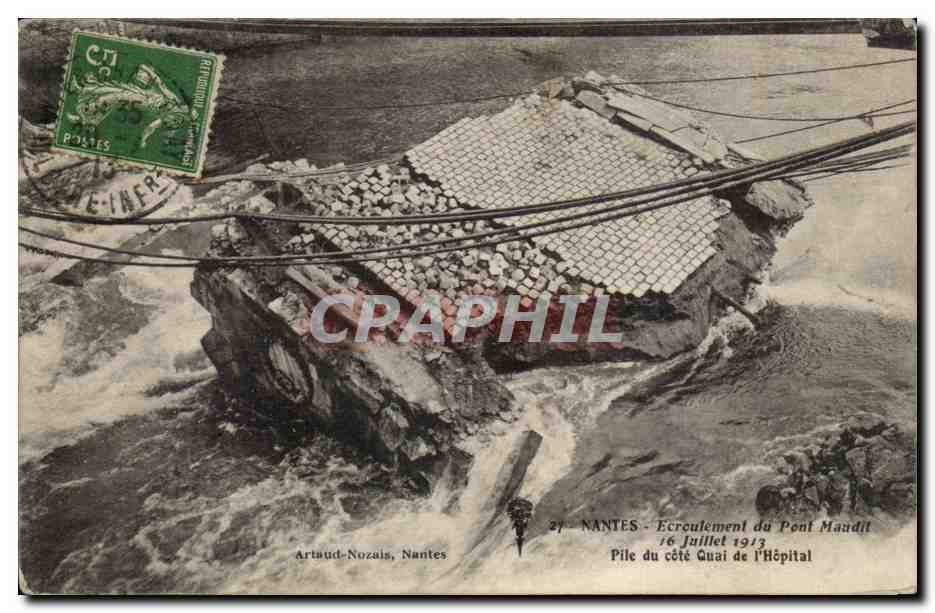 Nantes — Collapse of the Maudit Bridge — Artaud-Nozaïs, Nantes
