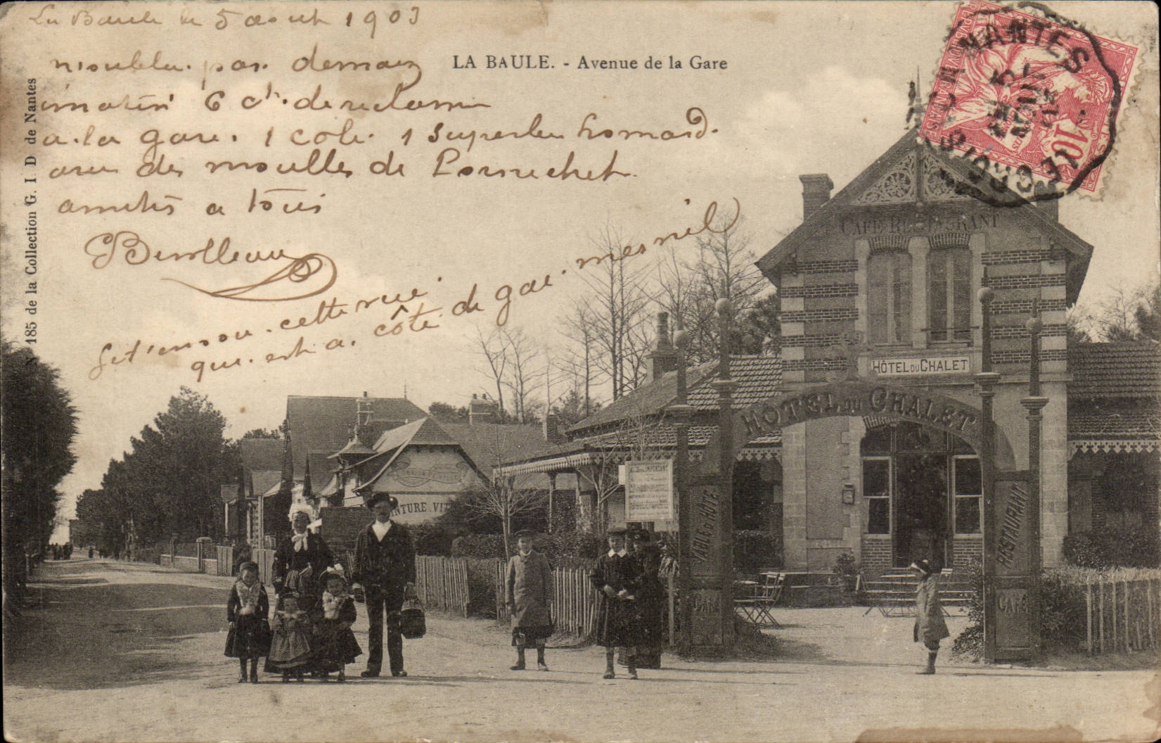La Baule Vintage Postcard Avenue de la gare