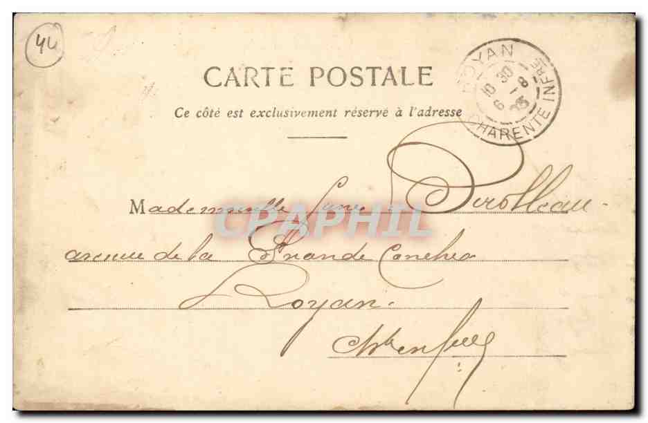 La Baule Vintage Postcard Avenue de la gare — Back