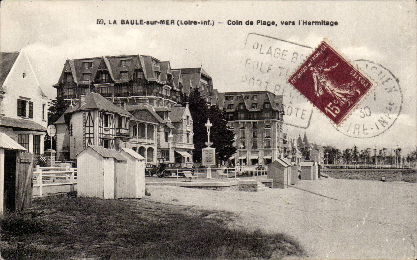 La Baule CPA Coin de plage vers l'Hermitage