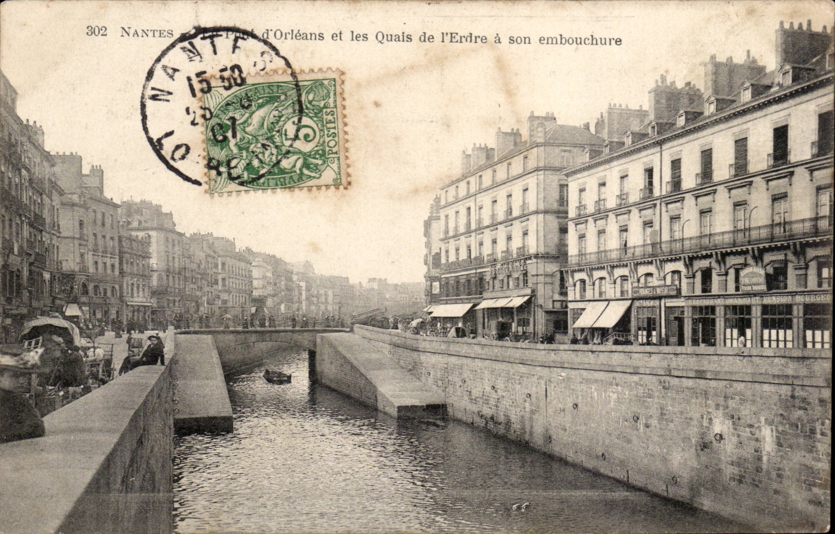 Nantes CPA Le pont d'orleans et les quais de l'Erdre a son embouchure