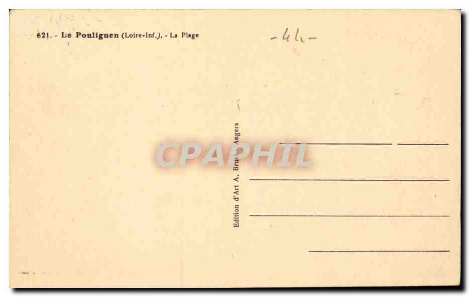 Le Pouliguen CPA La plage — Back