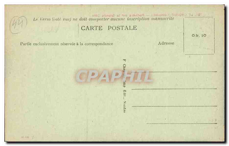 CPA Le Croisic Rochers sur la grande cote — Rückseite