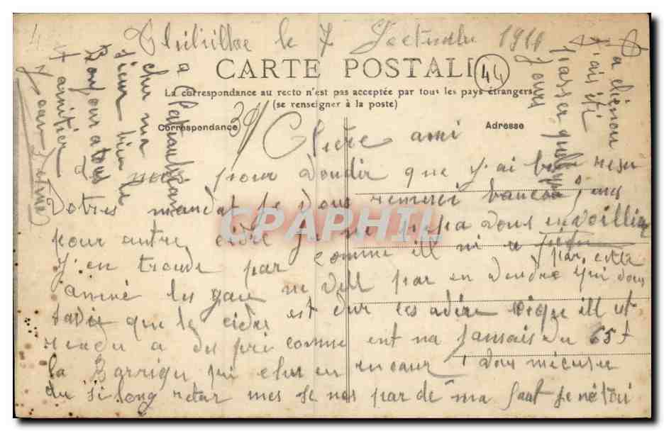 CPA Chateaubriant Costume du pays Pays de l'Angelique (folklore costume) — Verso