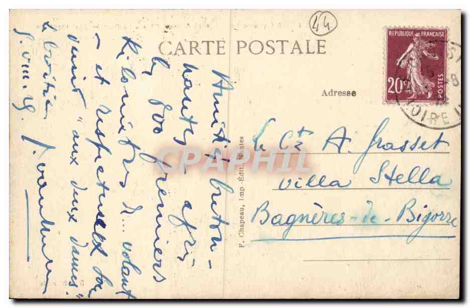 CPA le CRoisic A la grande cote La falaise des aiguilles — Rückseite
