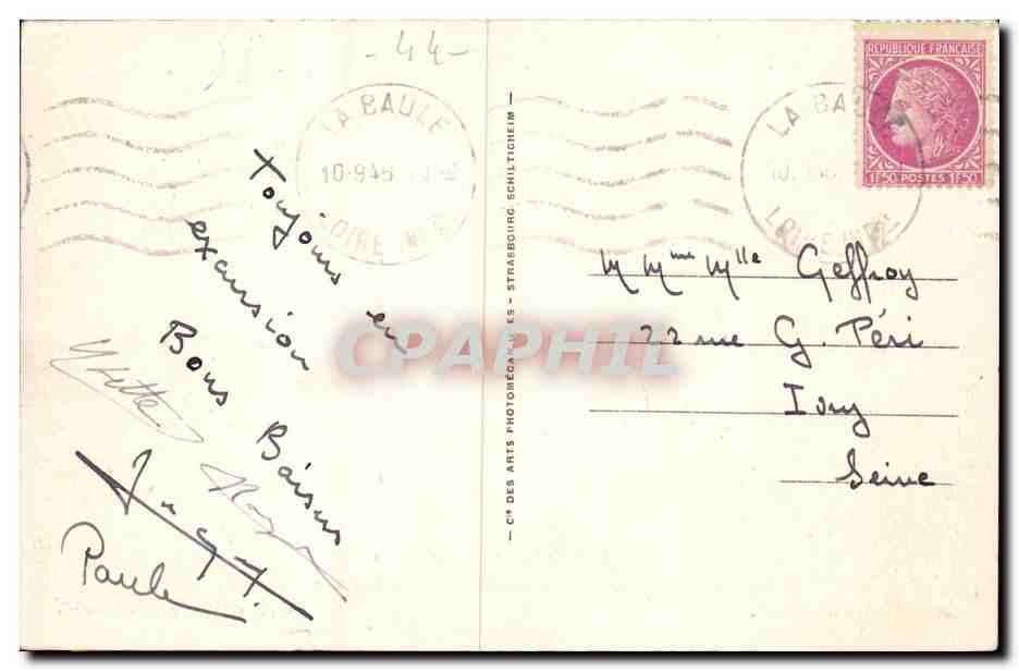 CPA Guerande Marais salants pres de SAille (moulin mill) — Rückseite