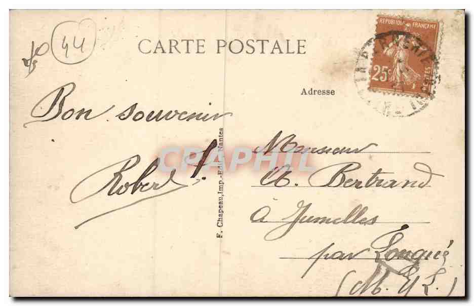 CPA La Bernerie Plage et pointe de la Patorie — Rückseite