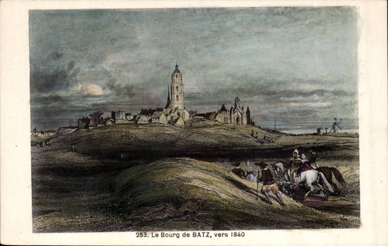 CPA Le Bourg de Batz vers 1840