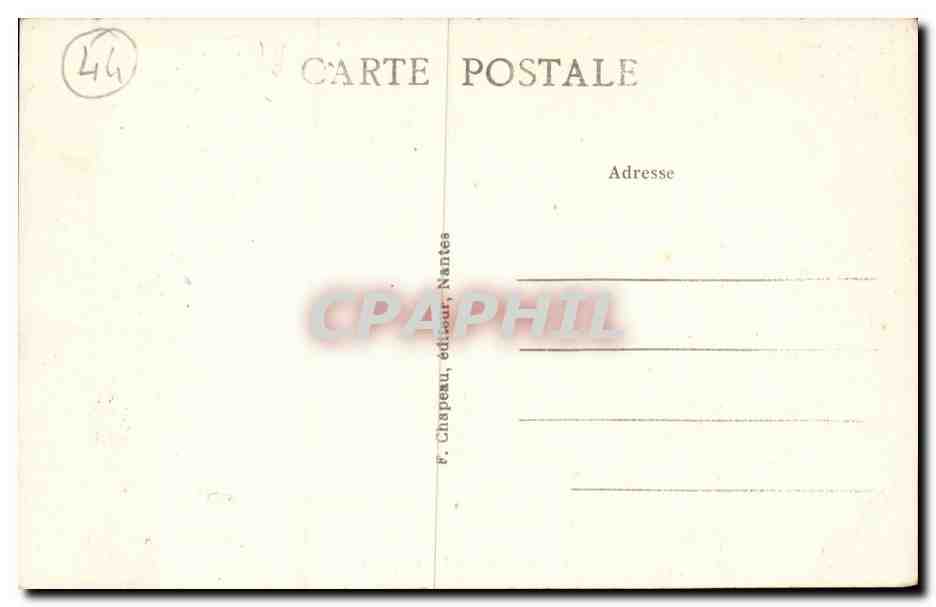 CPA Le Bourg de Batz vers 1840 — Rückseite
