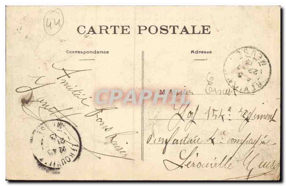 NANTES — Écroulement du Pont Maudit (16 Juillet 1913) — Phototypie VASSELLIER — Nantes — Rückseite