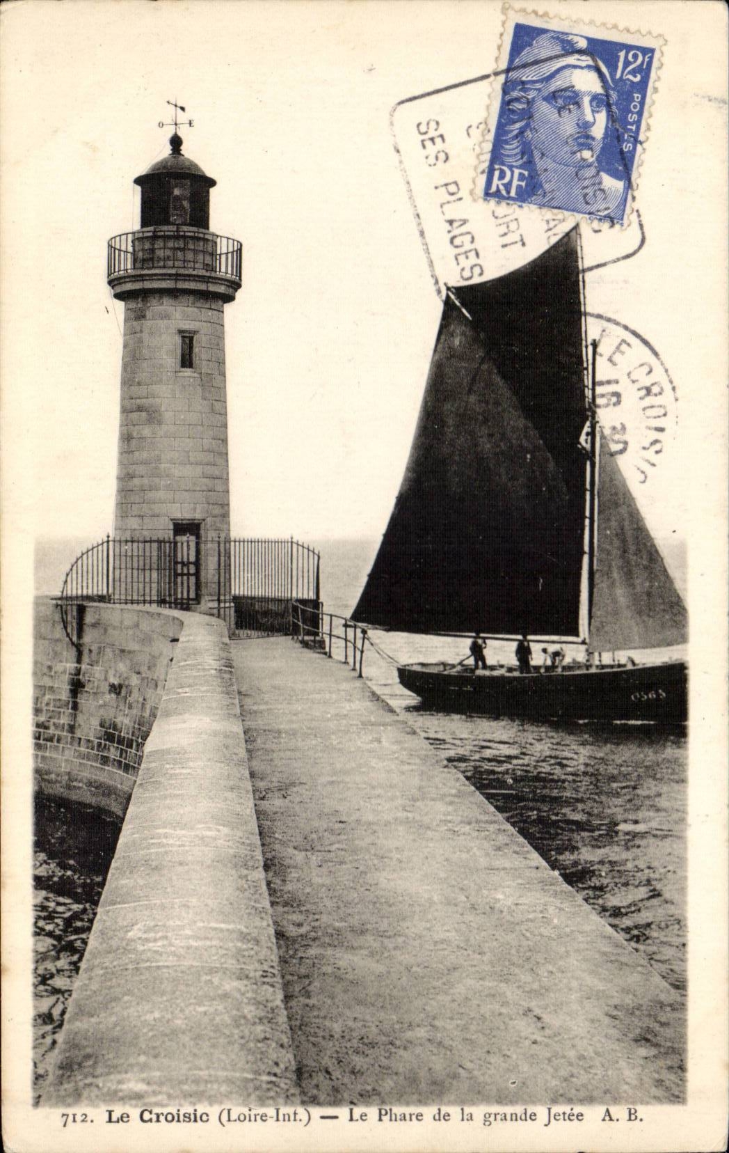Le Croisic CPA le phare de la grande jetee (lighthouse)
