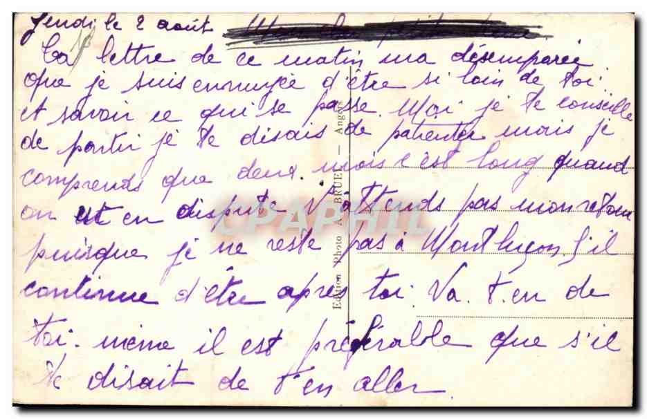 Le Pouliguen CPA La plage — Back