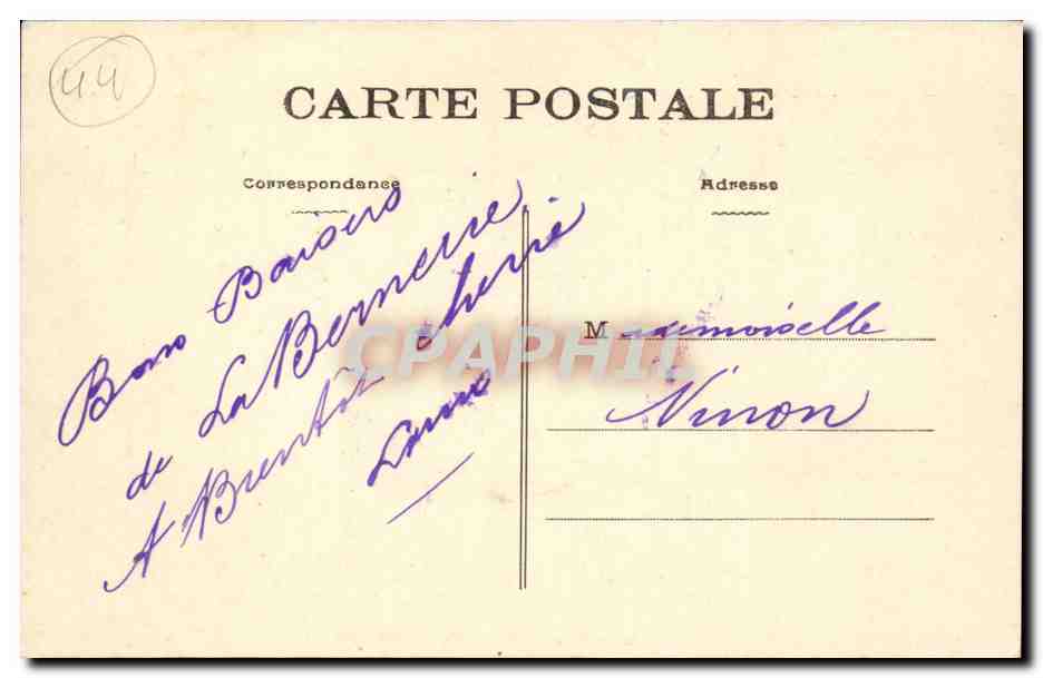 La Bernerie CPA la place un jour de grande maree — Rückseite