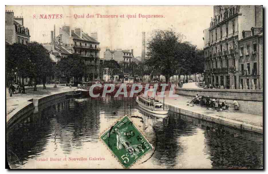Nantes CPA Quai des tanneurs et quai Duquesnes (lavandieres)