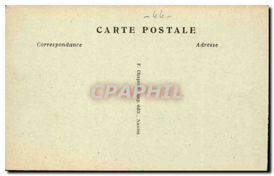NANTES — Ansicht des Schlosses am Ufer der Loire — F. Chappein, Verlag, Nantes — Rückseite