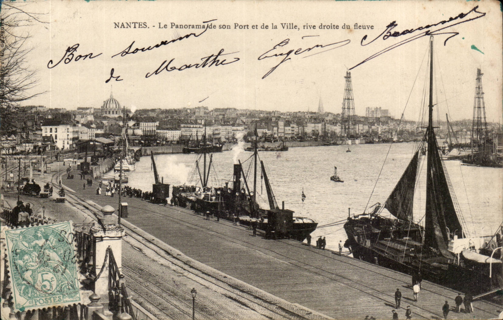 NANTES - Le Panorama de son Port et de la Ville, rive droite du fleuve — Beaumont