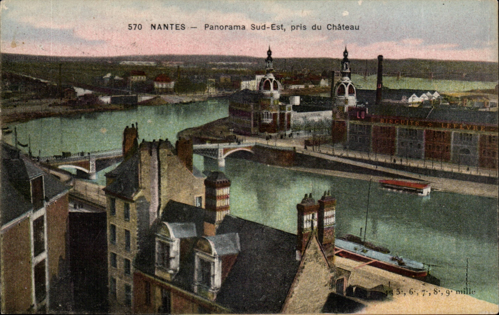 Nantes CPA Panorama Sud Est pris du chateau