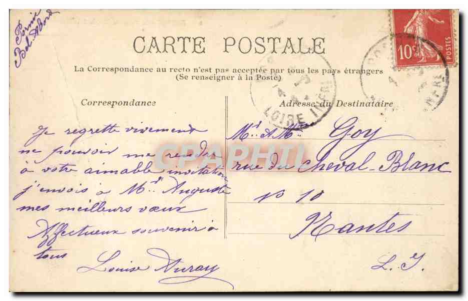 Pornic CPA Le pont du diable a la Noeveillard — Rückseite