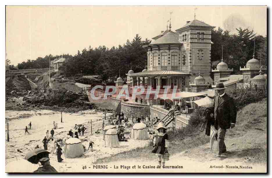 Pornic CPA La plage et le casino de Gourmalon