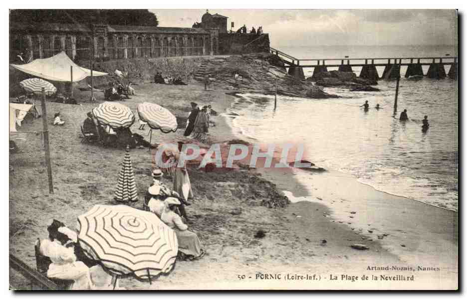 Pornic CPA La plage de la Noveillard
