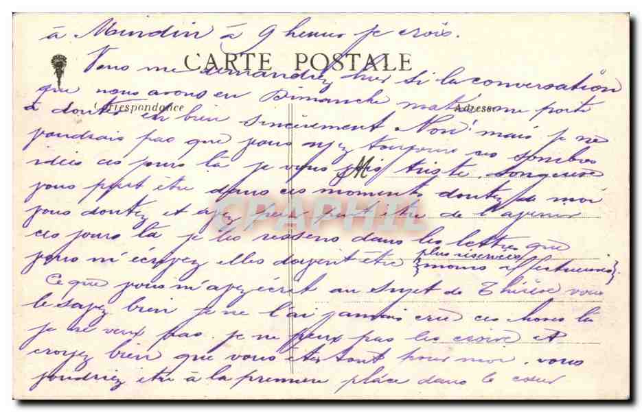 Pornic CPA La plage de la Noveillard — Rückseite