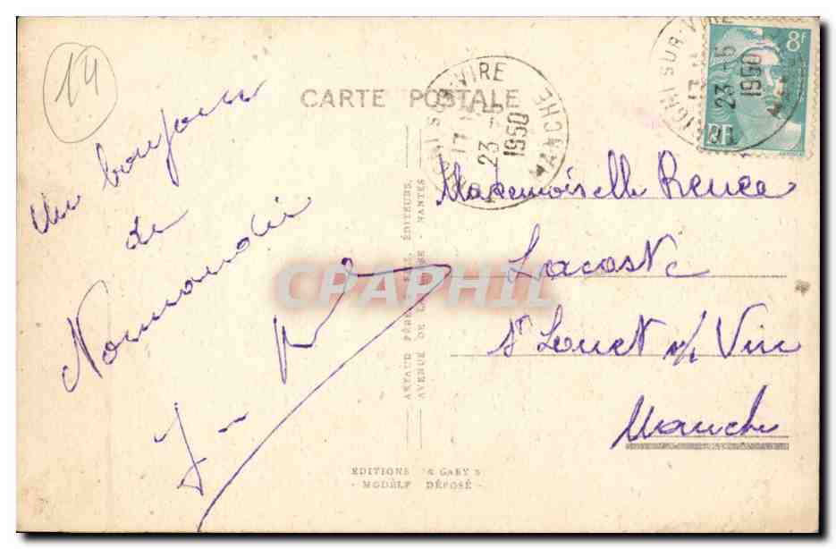 CPA En Normandie Coiffure ancienne des environs de Bayeux dite La Bourgogne (folklore coiffe) — Verso