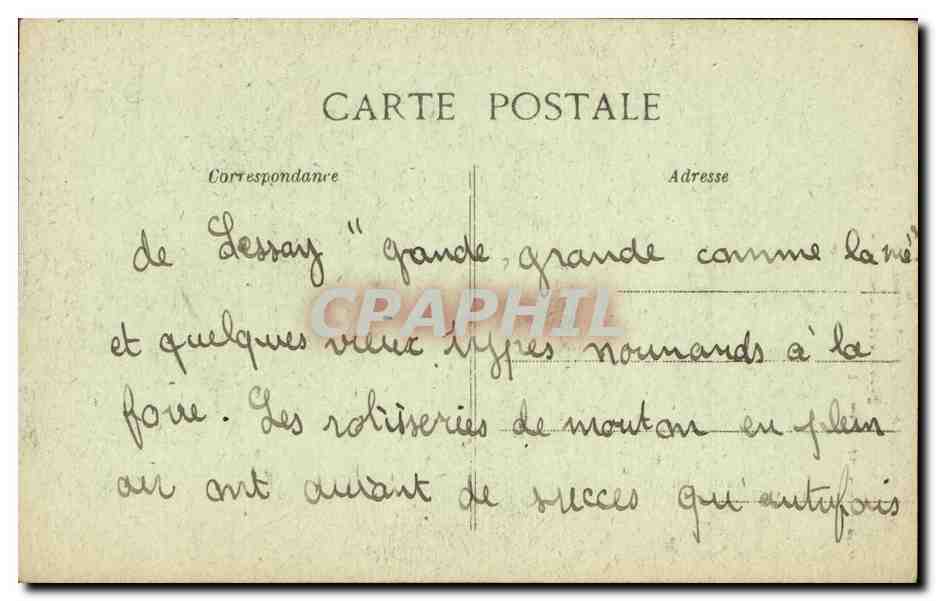 CPA La Normandie pittoresque Man chipaute et ma pipe (folklore coiffe) — Verso