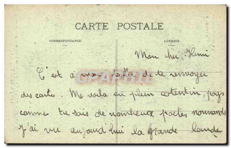 CPA La Normandie pittoresque Vieille femme (folklore coiffe costume) — Verso