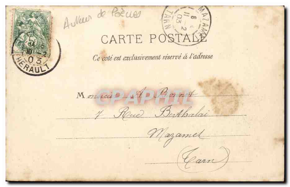 Toulon. L'entrée du Port — POÈMES DE PROVENCE de Jean Aicard — La C.P.A. Paris, n° 759 — Reverso