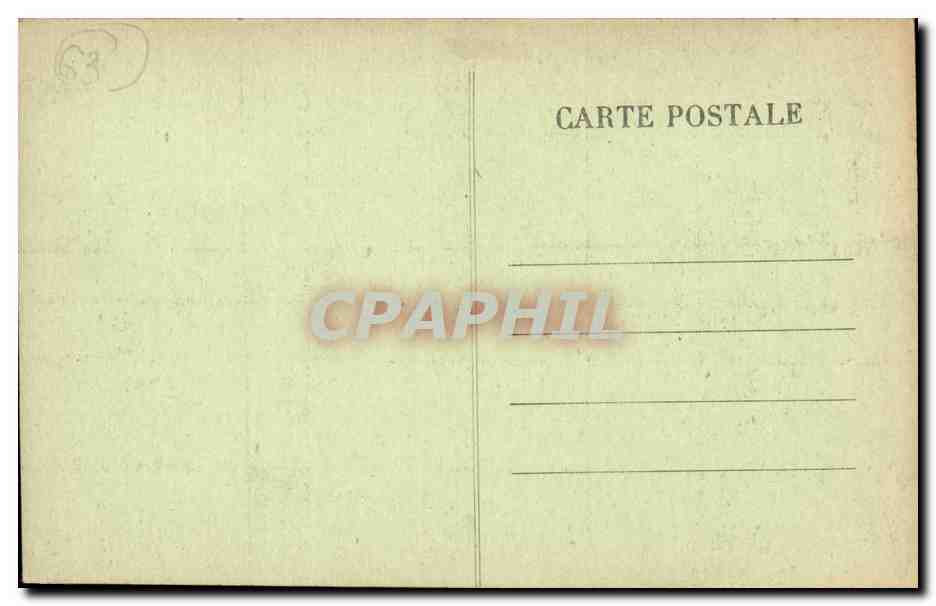 CPA L'Auvergne La vieille chaumiere (folklore coiffe costume) — Verso