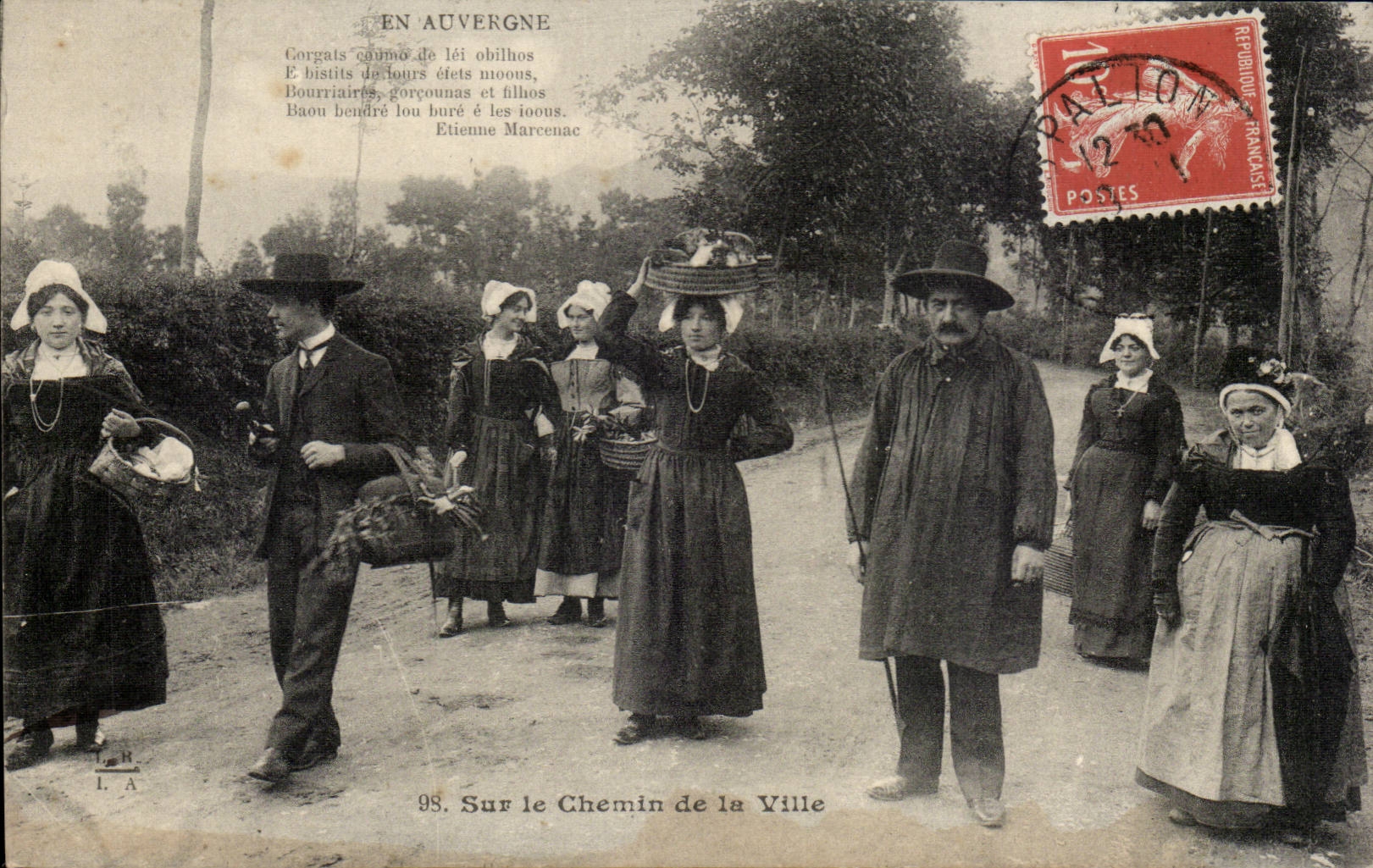 En Auvergne — Gorgats de léi obilhos, Bourriairies, Baou hendre lou buré — Étienne Marcenac, n°98
