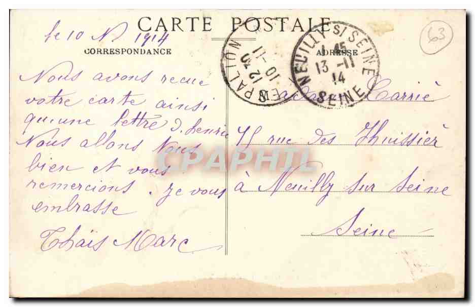 En Auvergne — Gorgats de léi obilhos, Bourriairies, Baou hendre lou buré — Étienne Marcenac, n°98 — Verso