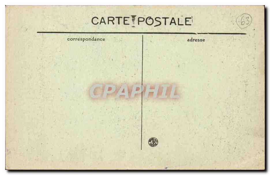 CPA L'Auvergne Le roi des maries (folklore coiffe costume) — Verso