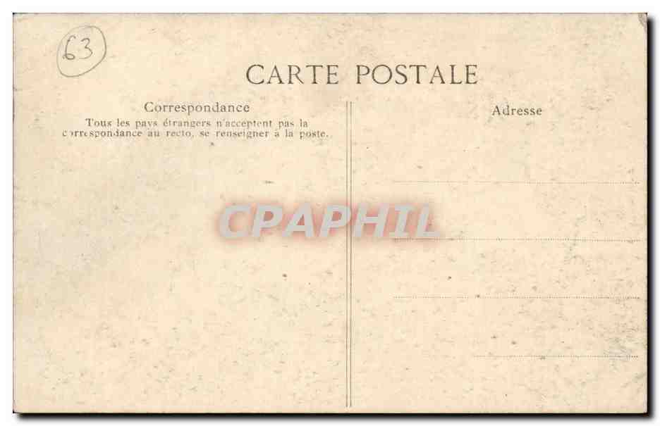 CPA L'Auvergne Deux auvergnates (folklore coiffe costume) — Verso