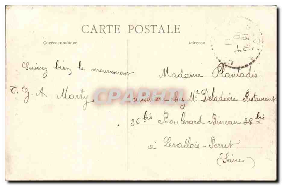 Type d'auvergne CPA Un CAbretaire (folklore costume) — Verso