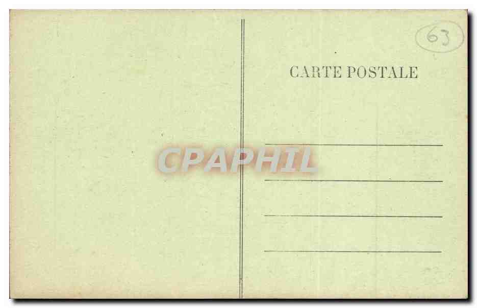 Auvergne CPA Joueur de musette (folklore costume) — Verso