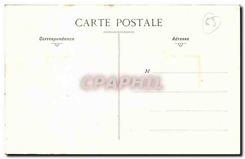 Auvergne CPA Paysans se rendant au marche (folklore costume cheval horse) — Verso