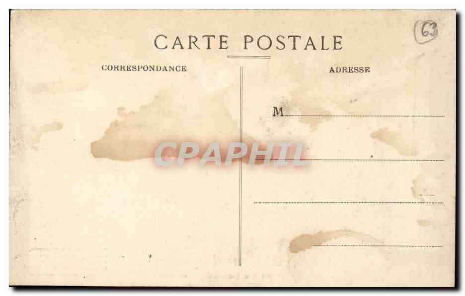 Auvergne CPA La bourree (danse folklore costume) — Verso